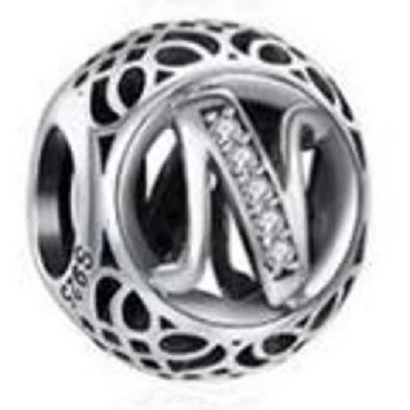 Pandora Initial Alphabet Character Letter N Charm - Picture 1 of 2